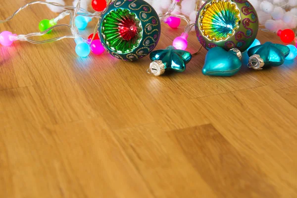 Ornamentos de Natal com espaço de cópia — Fotografia de Stock