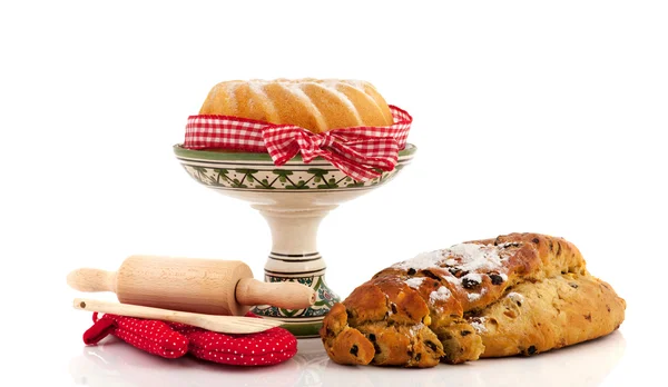 Boże Narodzenie turban i porzeczki chleb — Zdjęcie stockowe