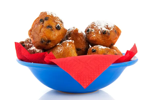 Dutch oliebollen for new years eve — Stock Photo, Image