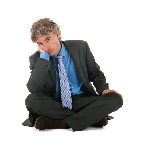 Manager sitzt auf dem Boden — Stockfoto