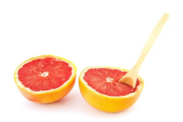 Eating grapefruit — Stock Photo, Image