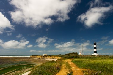 Peyzaj ve fener Adası oleron Fransa