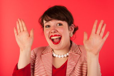 genç kadın kırmızı