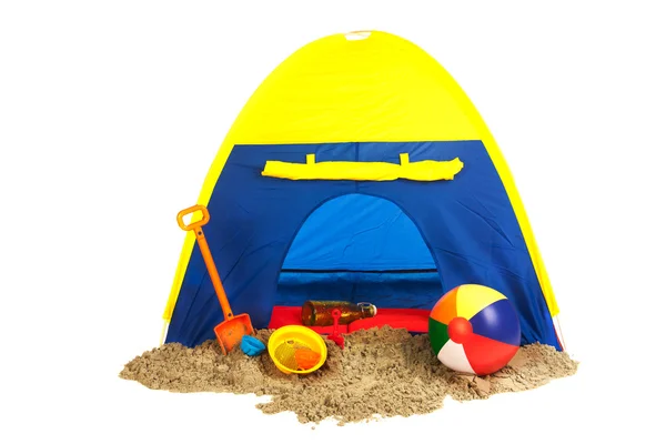 沙滩帐篷 — 图库照片