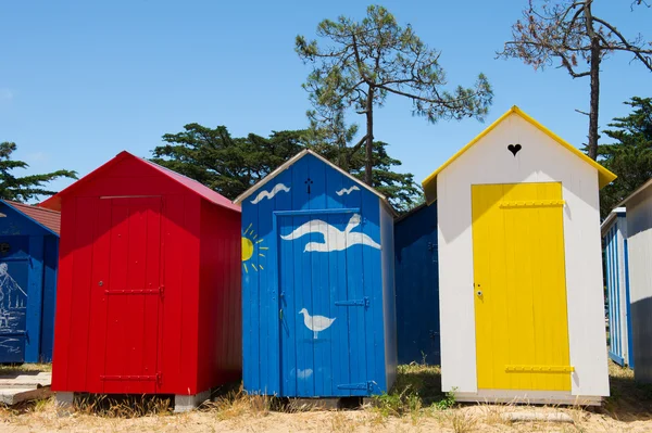 Strandhütten auf der Insel oleron in Frankreich — Stockfoto