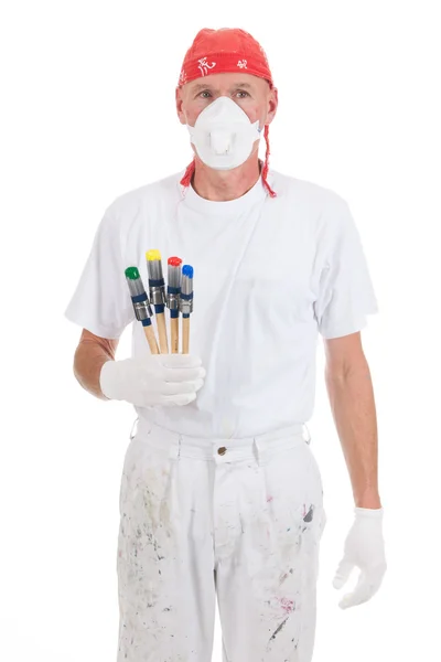 Pintura colorida con máscara de seguridad —  Fotos de Stock
