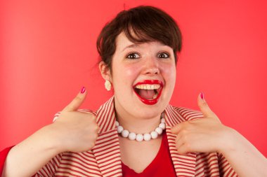 genç kadın kırmızı