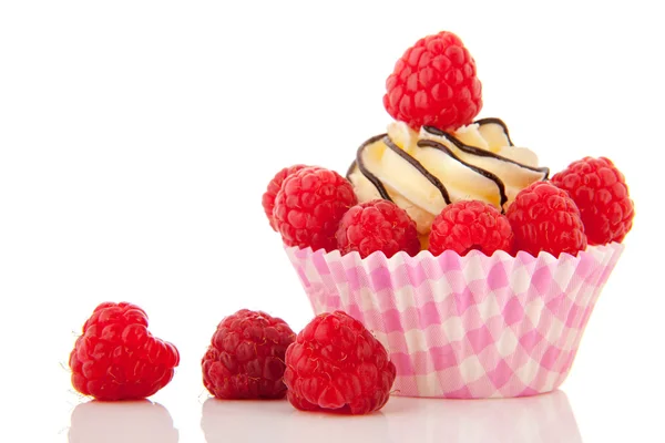 Fruit cupcake met vers fruit — Stockfoto