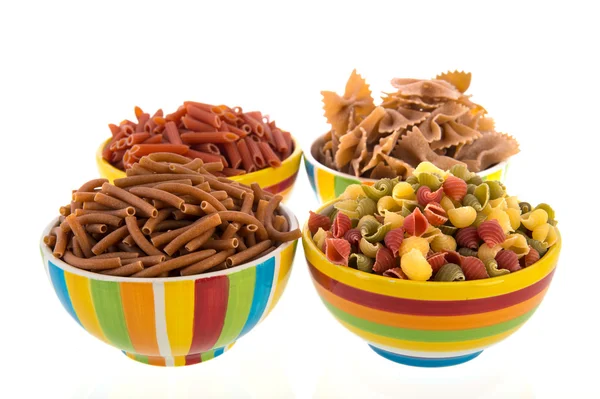 Wholemeal pasta assortment — Stock Photo, Image