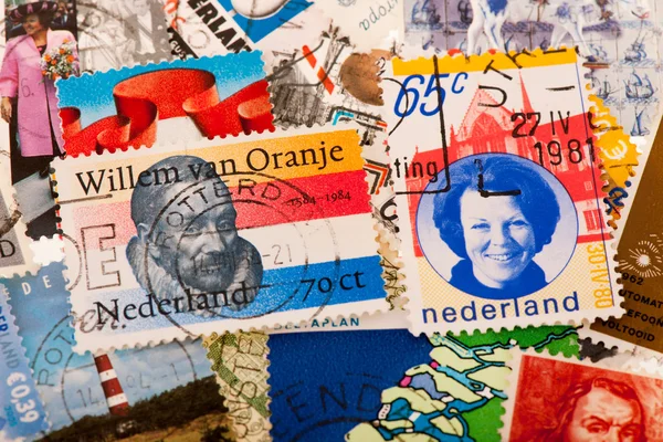 Holandská poštovních známek — Stock fotografie