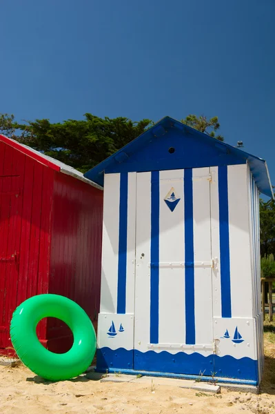 Beach huts on island Oleron in France — Stock Photo, Image