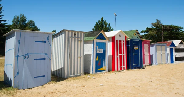 上岛 oleron 在法国海滩小屋 — 图库照片