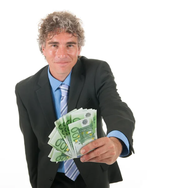 Biznesmen z pieniędzy — Zdjęcie stockowe