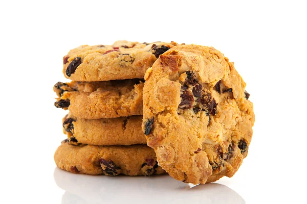 Cookies with chocolate and raisins — Stock Photo, Image
