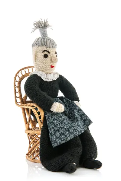 Hand knitted grandma — Stock Photo, Image