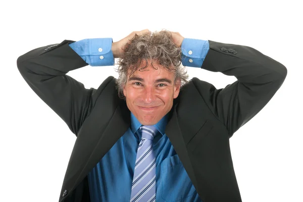 Uomo d'affari adulto con stress — Foto Stock