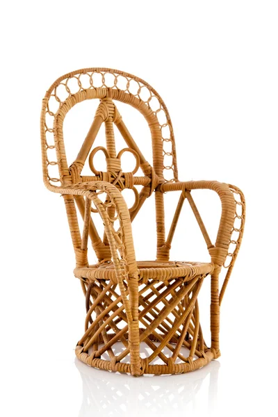 Krzesło wiklinowe trzciny — Zdjęcie stockowe