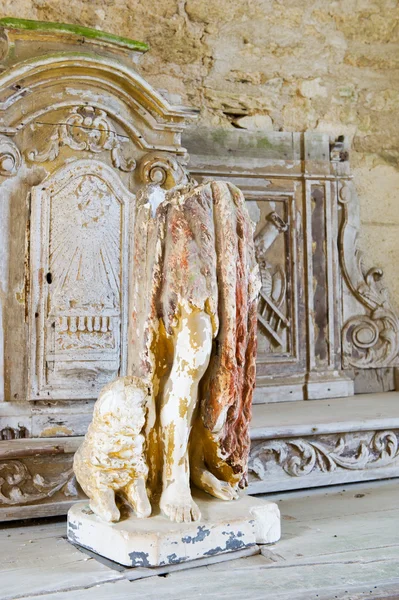 Interior church in Oradour sur Glane — Stock Photo, Image