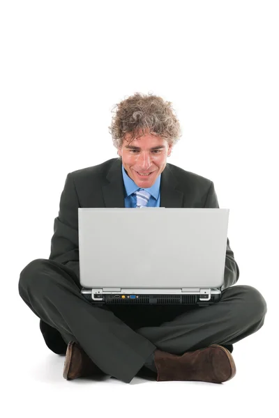 Trabalhando com laptop — Fotografia de Stock
