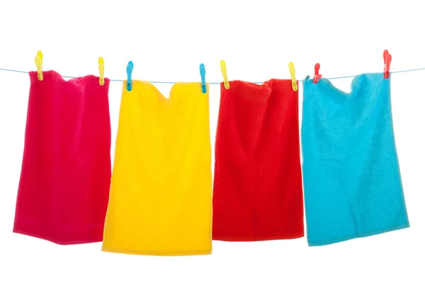 Clothes line with laundry — Stock Photo, Image