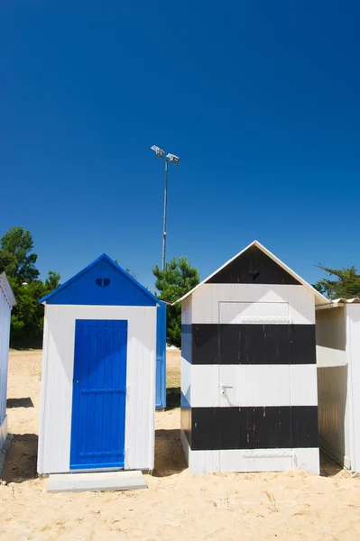 Beach huts on island Oleron in France — Stock Photo, Image