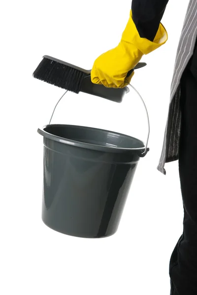 Cleaner with equipment — Stock Photo, Image