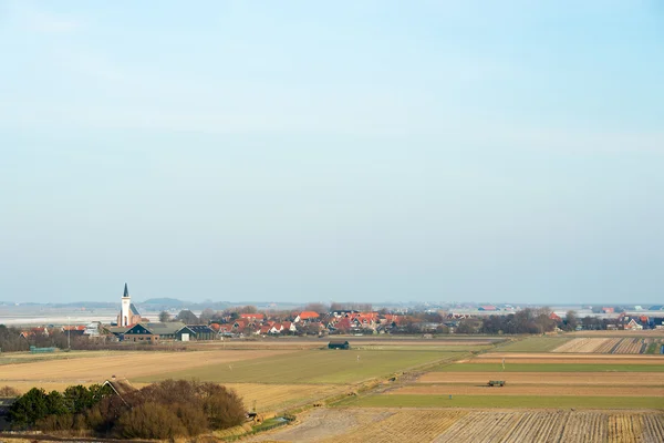 Vista de ângulo alto ilha holandesa Texel — Fotografia de Stock