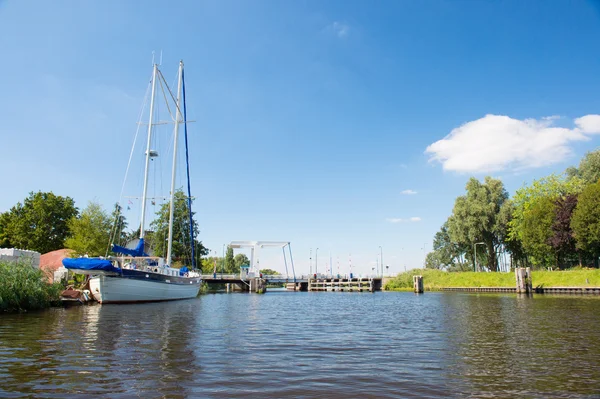 Holandská řeka eem — Stock fotografie