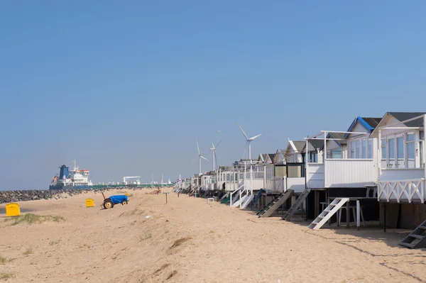 Beach huts in Holland — Stock Photo, Image