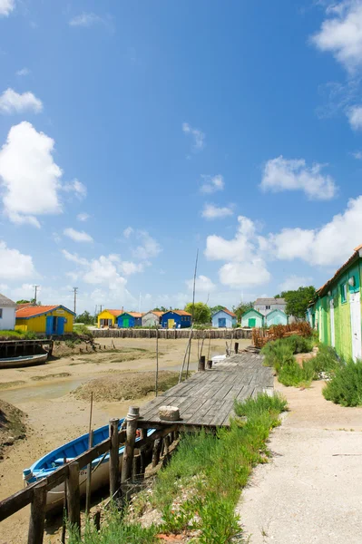 Cabines de madeira coloridas — Fotografia de Stock