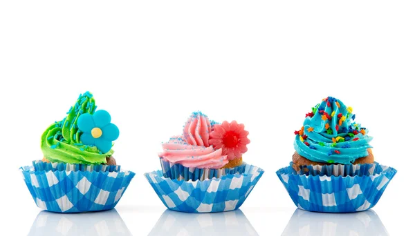 Färgglada cupcakes — Stockfoto