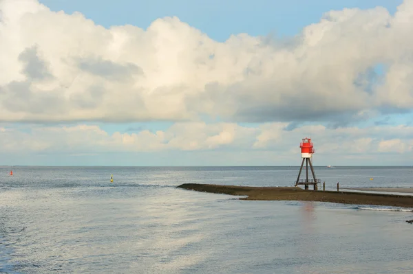 Baken eiland Borkum — Stockfoto