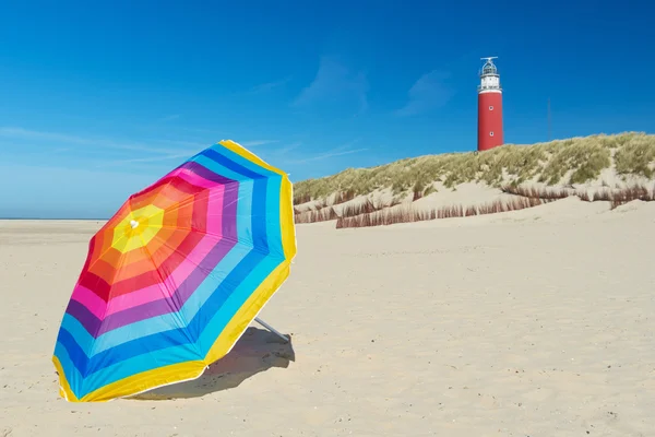 Phare sur l'île néerlandaise de Wadden Texel — Photo