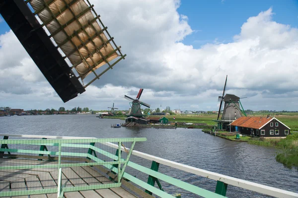 Hollandalı zaanse Schans'a, yeldeğirmenleri — Stok fotoğraf