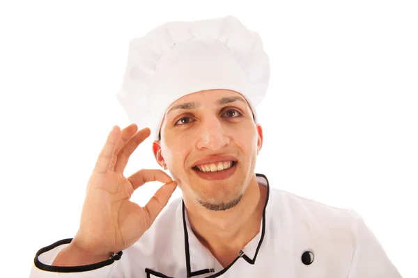 Cook making ok sign — Stock Photo, Image