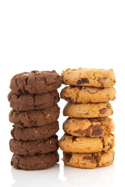 Chocolade en vanillia cookies — Stockfoto