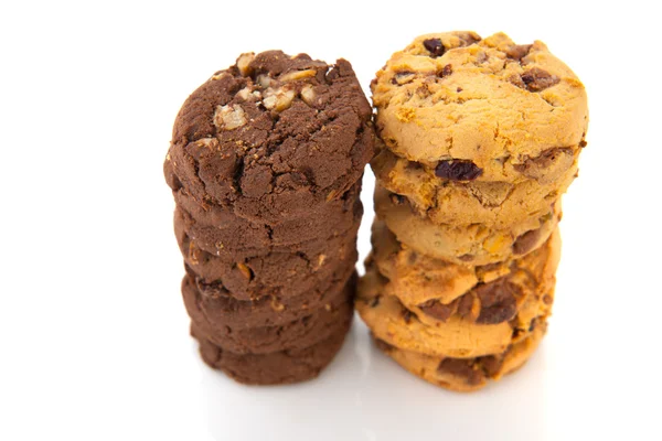 Chocolade en vanillia cookies — Stockfoto