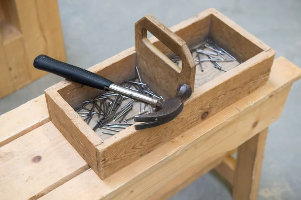 Dřevěná sada nástrojů — Stockfoto