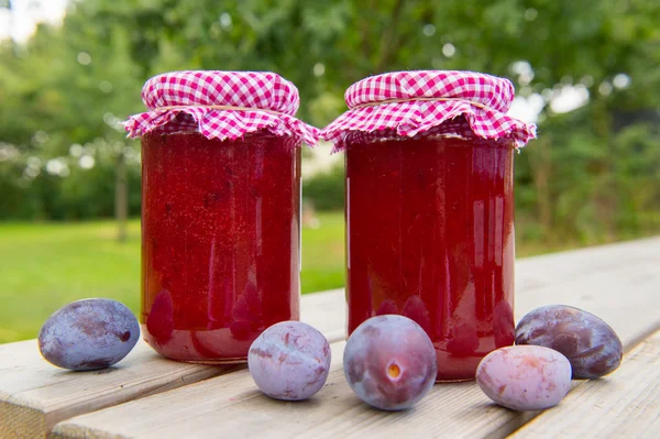 Homemade pots jam — Stock Photo, Image