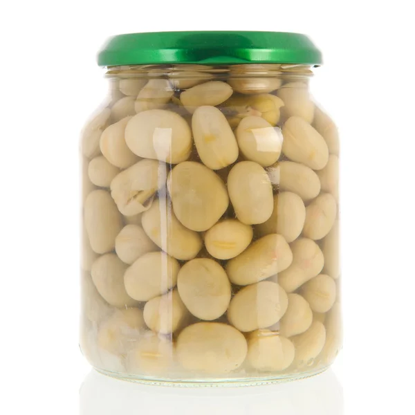 Canned broad beans Stock Image