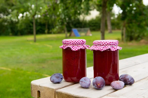 Homemade pots jam — Stock Photo, Image