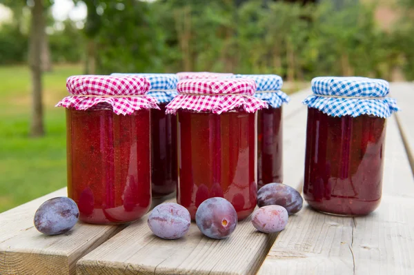 Homemade pots jam — Stock Photo, Image