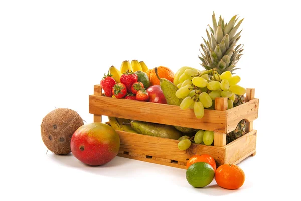 Crate fresh fruit — Stock Photo, Image