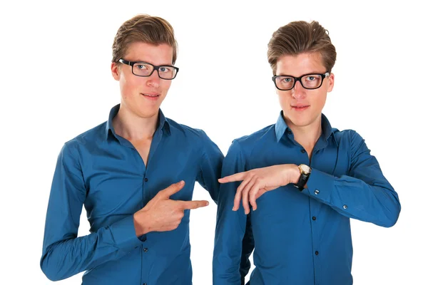 Adult male twins — Stock Photo, Image