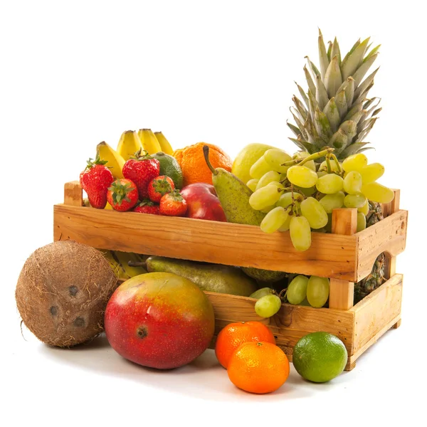 Crate fresh fruit — Stock Photo, Image