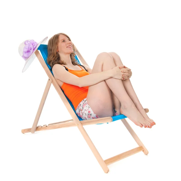 Young woman at the beach — Stock Photo, Image