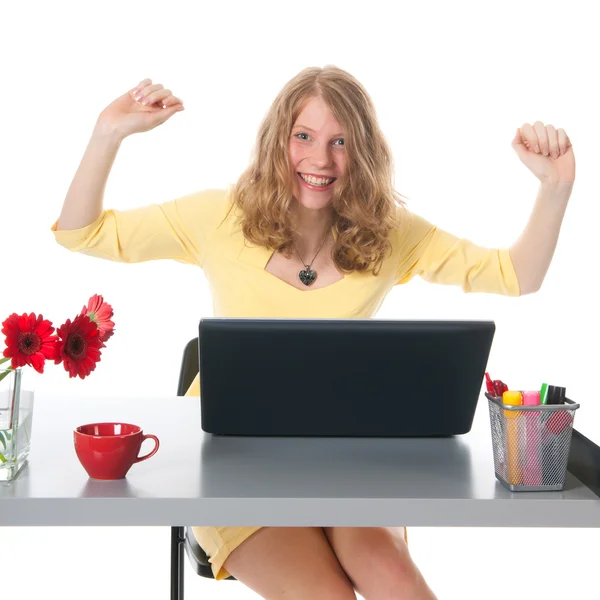 Feliz en la oficina — Foto de Stock