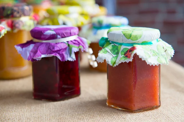 Different tastes home made jam — Stock Photo, Image