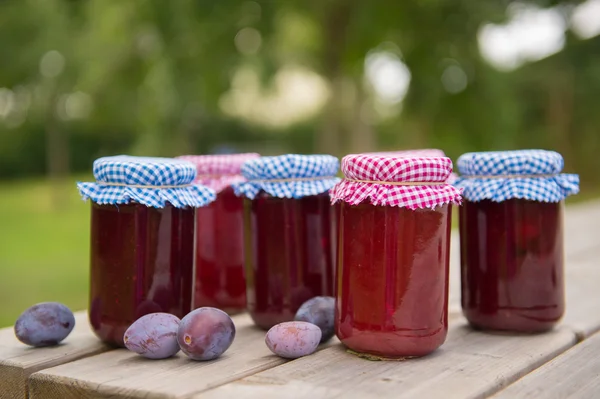 Homemade pots jam — Stock Photo, Image