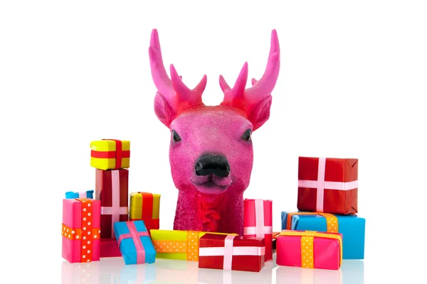 Navidad rosa con muchos regalos —  Fotos de Stock